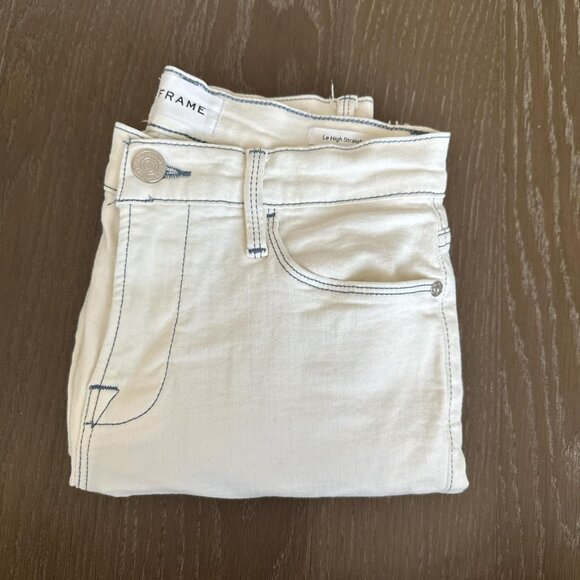 Frame Denim Denim - Frame Le High Straight White